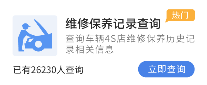 维修保养记录查询，查询车辆4S店维修保养记录等相关信息。